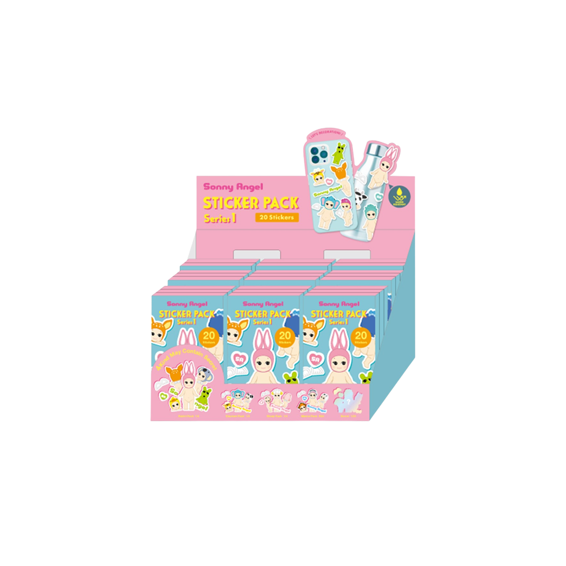소니엔젤 스티커팩 시리즈 1 랜덤박스 (24개입)(Sonny Angel Sticker Pack Series 1 Sealed Case (24 Blind Boxes))