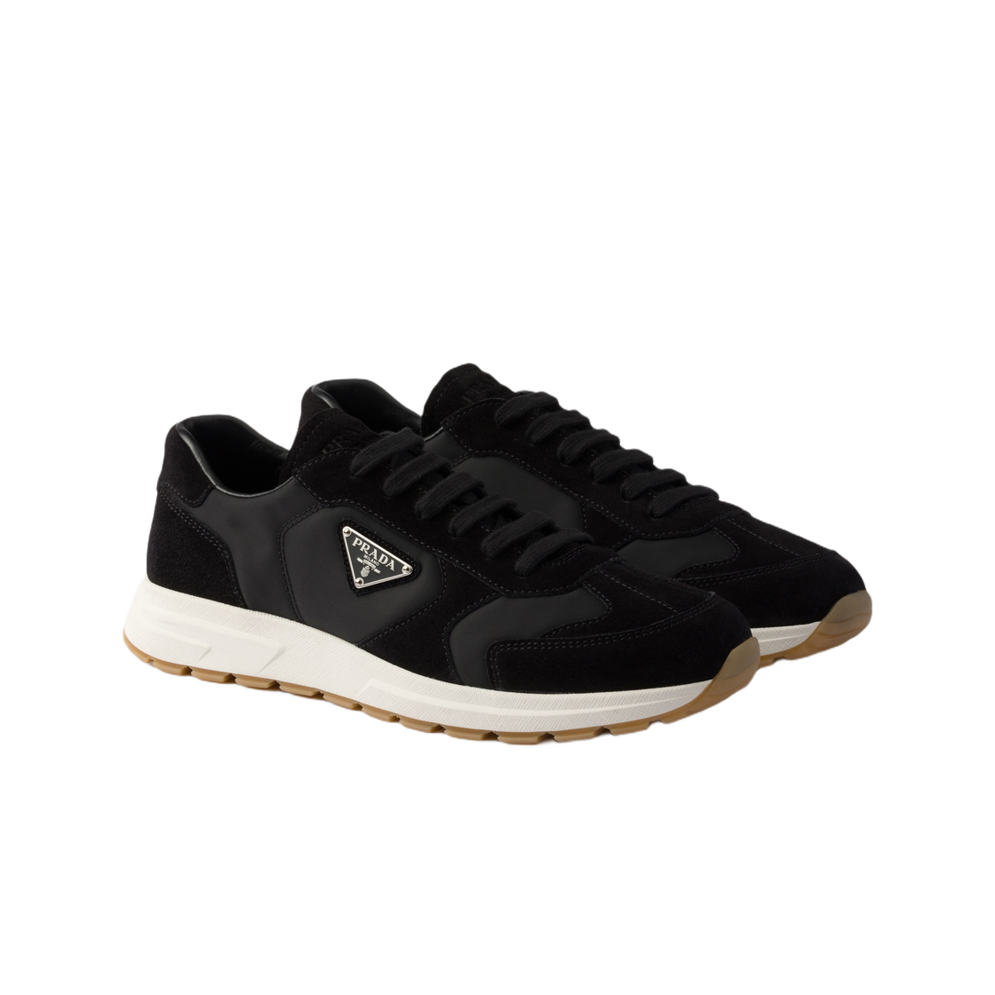 프라다 프락스 스웨이드 앤 리나일론 스니커즈 블랙(Prada Prax Suede and Re-Nylon Sneakers Black) - 2
