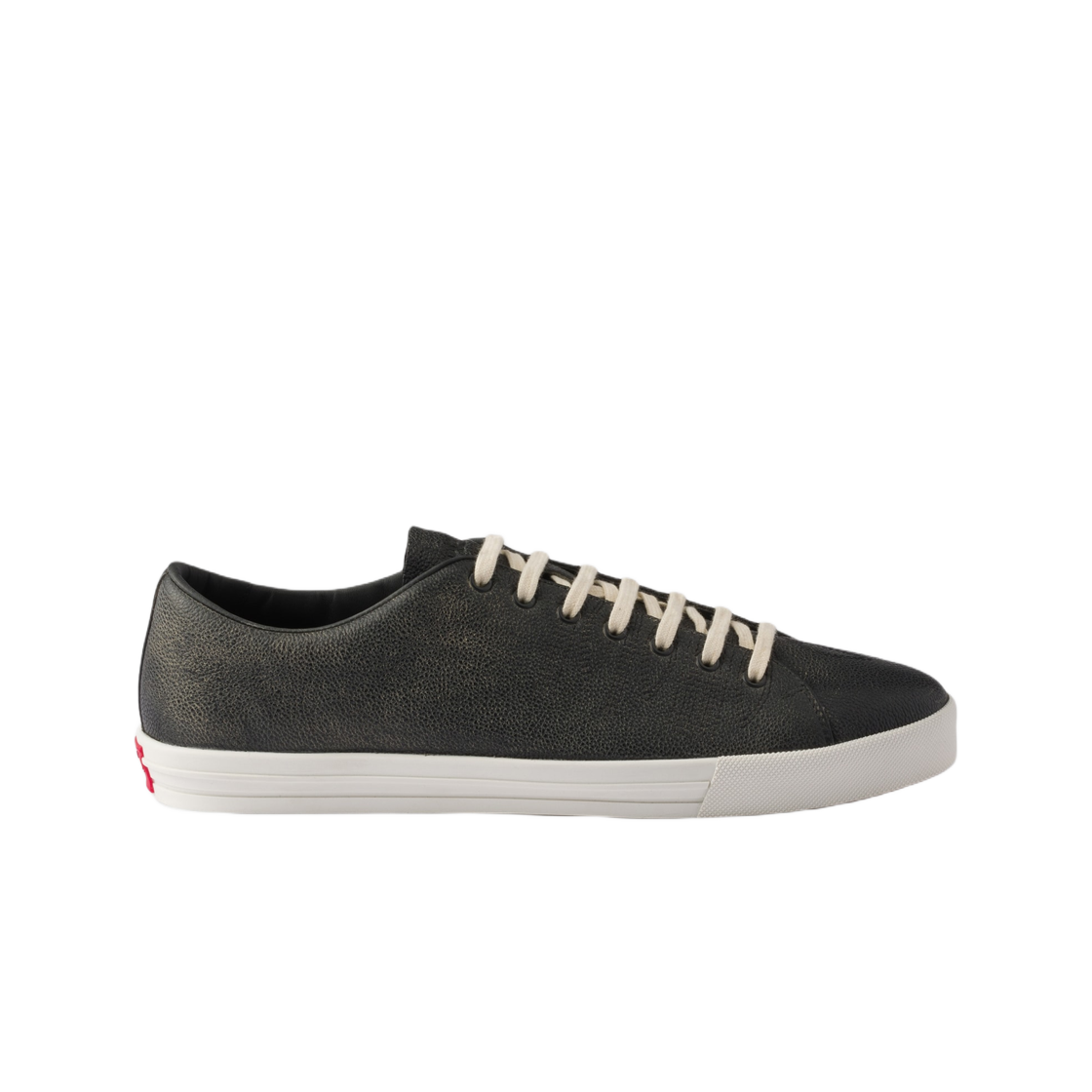 2EE448-3LRE-F0632 Prada Aged Effect Leather Sneakers Black