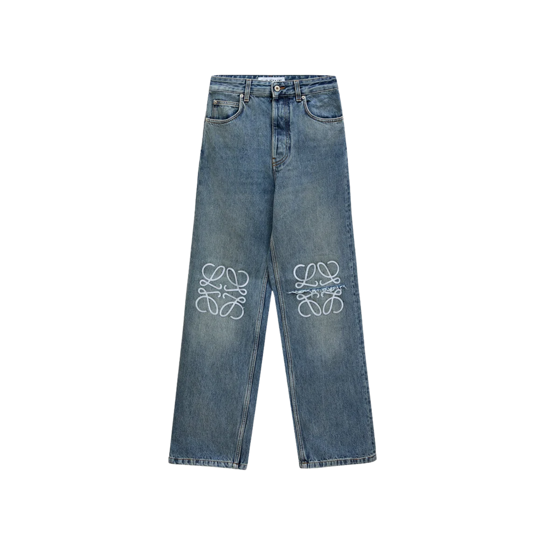 로에베 데님 아나그램 배기 진 워시드 데님(Loewe Denim Anagram Baggy Jeans Washed Denim)