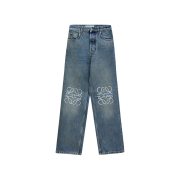 Loewe Denim Anagram Baggy Jeans Washed Denim