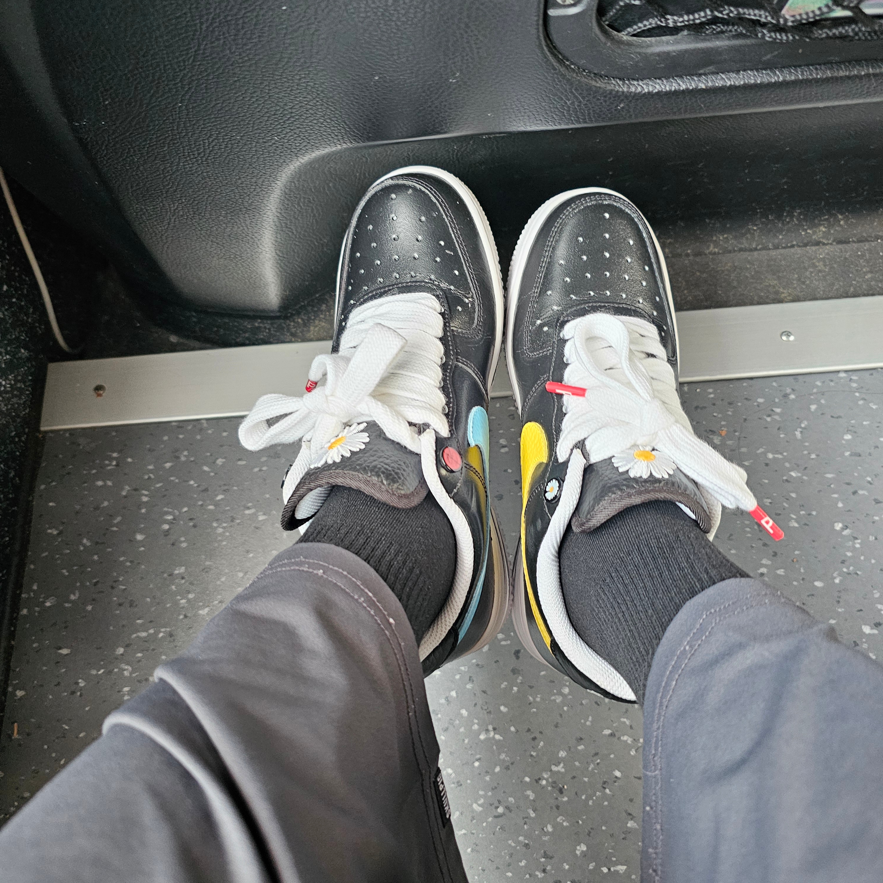 Nike x Peaceminusone Air Force 1 Low Para-Noise 3.0 Black and Multicolor 착용 스타일 - 2