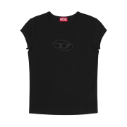 (W) Diesel T-Angie Peekaboo Logo T-Shirt Black