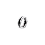 Bulgari Save The Children Ring Sterling Silver Black Ceramic