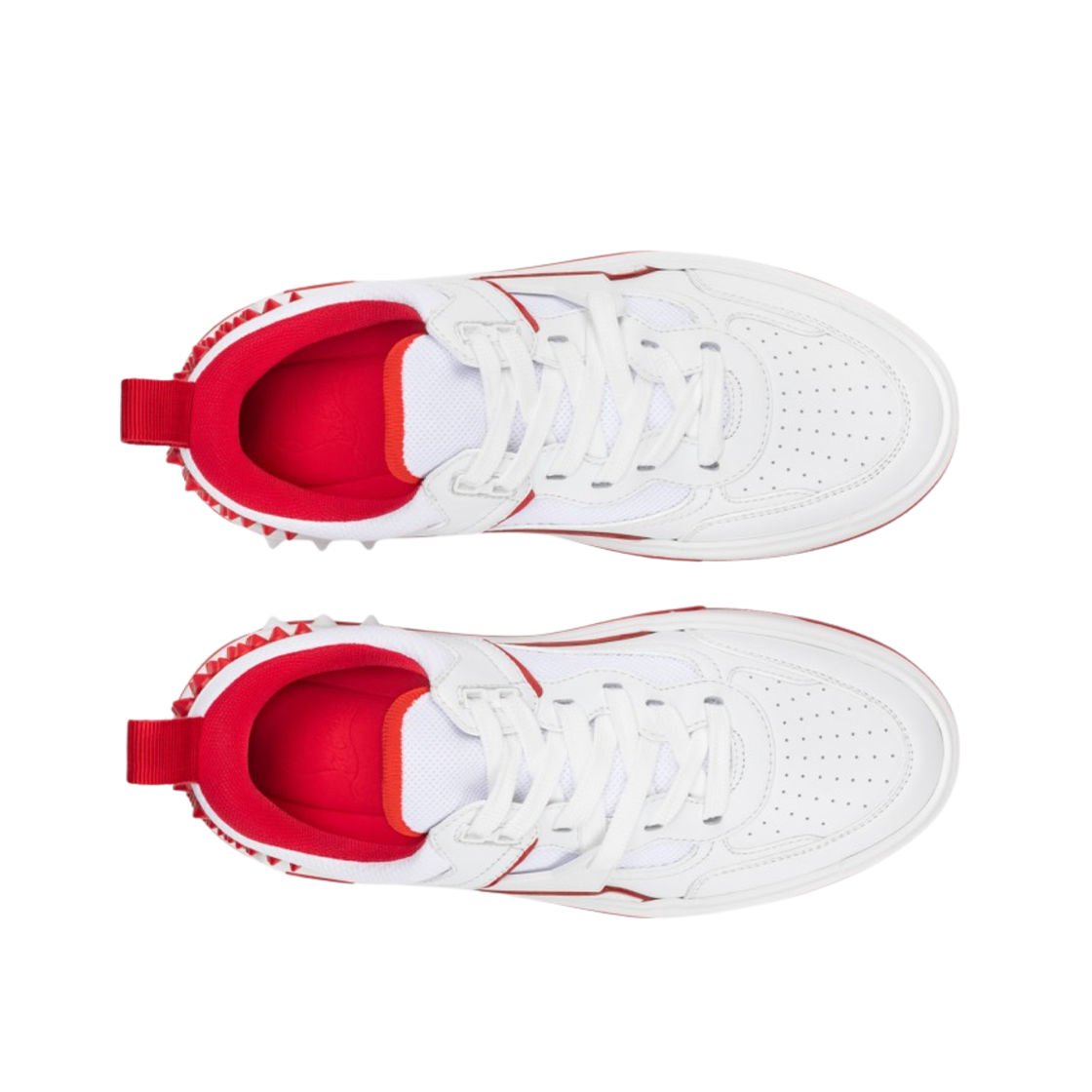 (W) 크리스찬 루부탱 아스트로루비 카프 레더 스웨이드 나파 레더 스니커즈 화이트((W) Christian Louboutin Astroloubi Calf Leather Suede and Nappa Leather Sneakers White) - 2