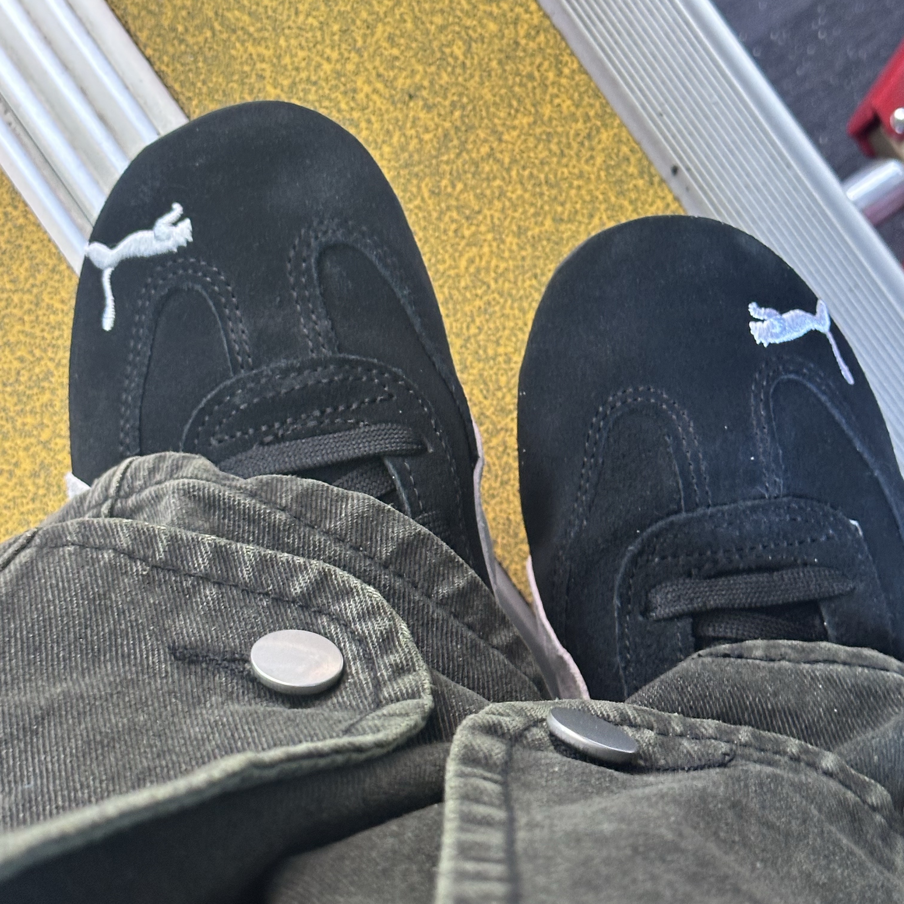 Puma Speedcat OG Black White 착용 스타일