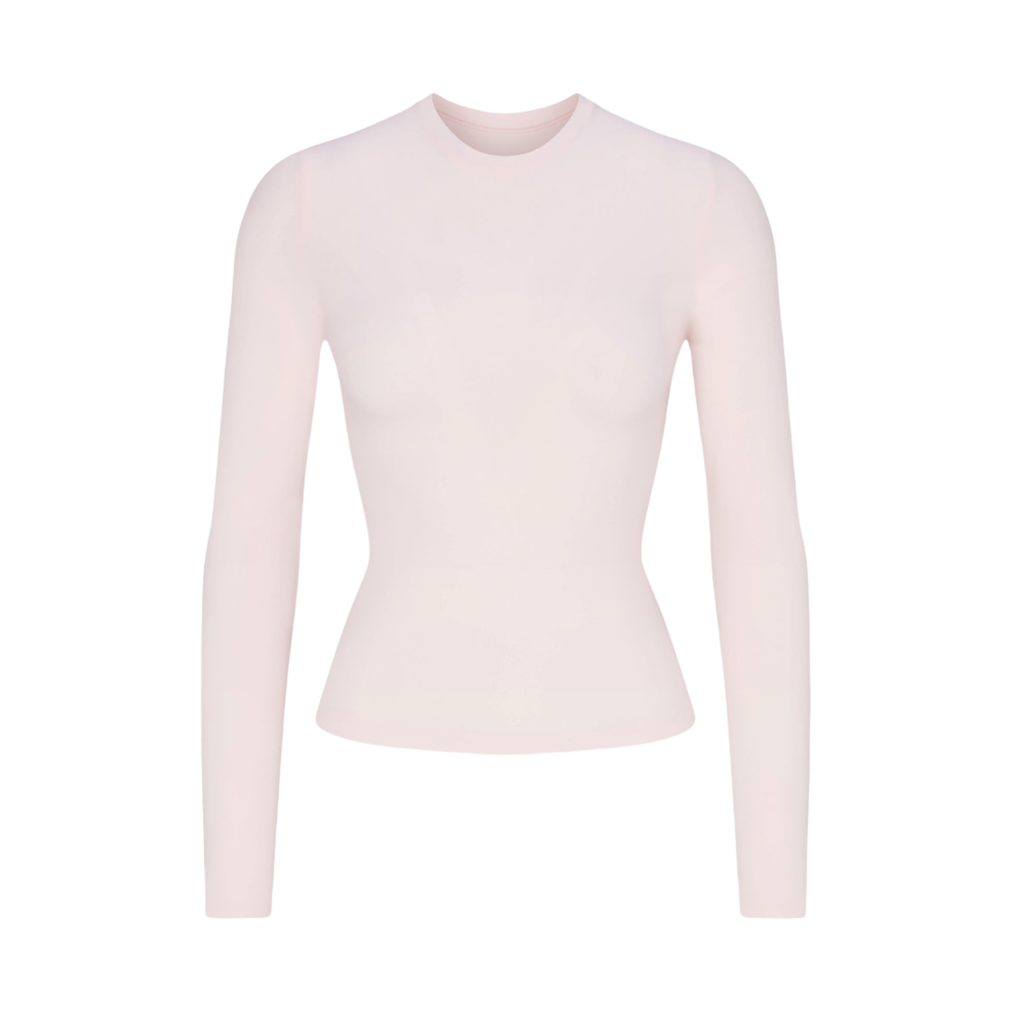 (W) 스킴스 코튼 저지 롱슬리브 티셔츠 베얼리 핑크((W) Skims Cotton Jersey Long Sleeve T-Shirt Barely Pink)