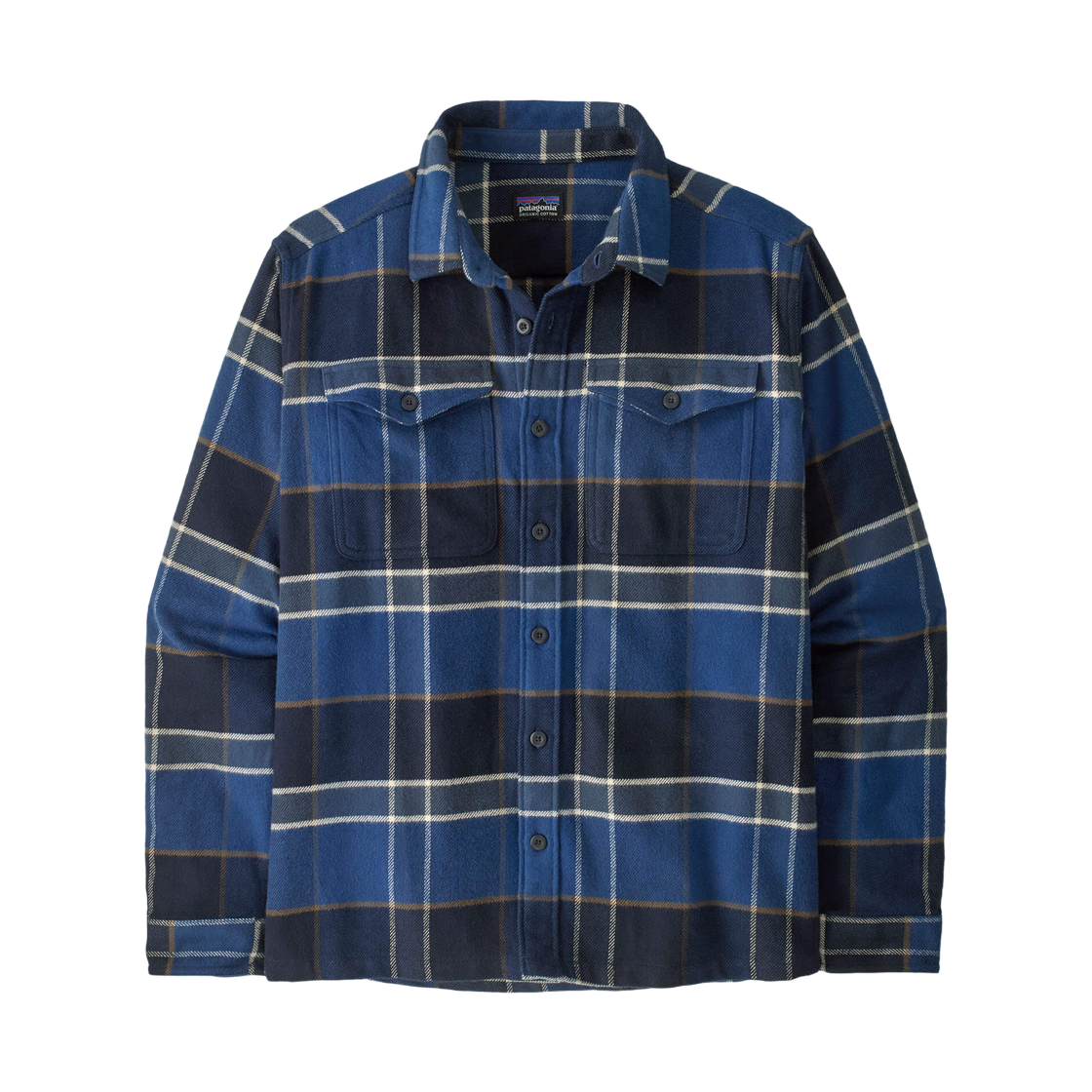 42401Q7 Patagonia Fjord Flannel Shirt Cycles Sunken Blue
