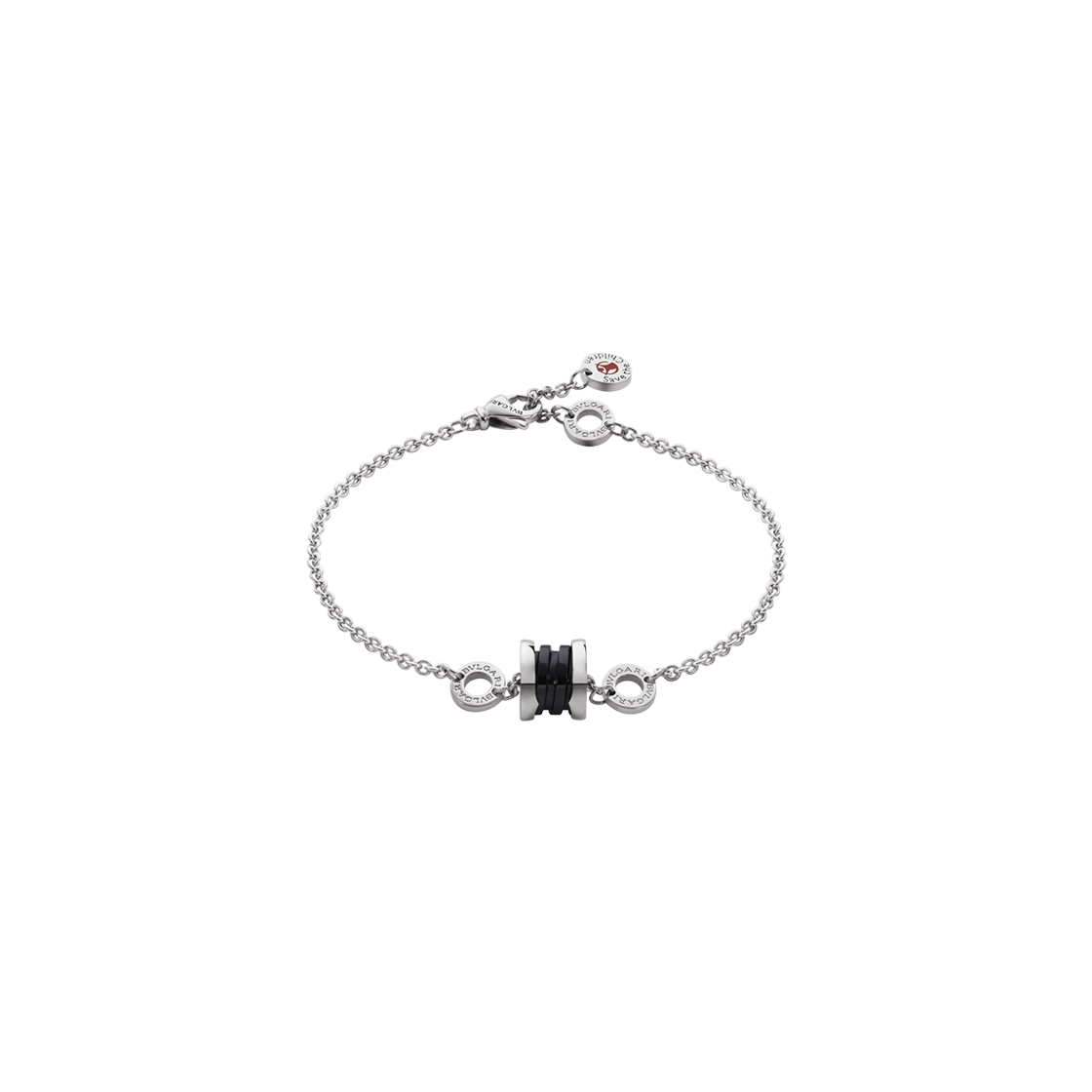- Bulgari Save The Children Bracelet Silver Black Ceramic