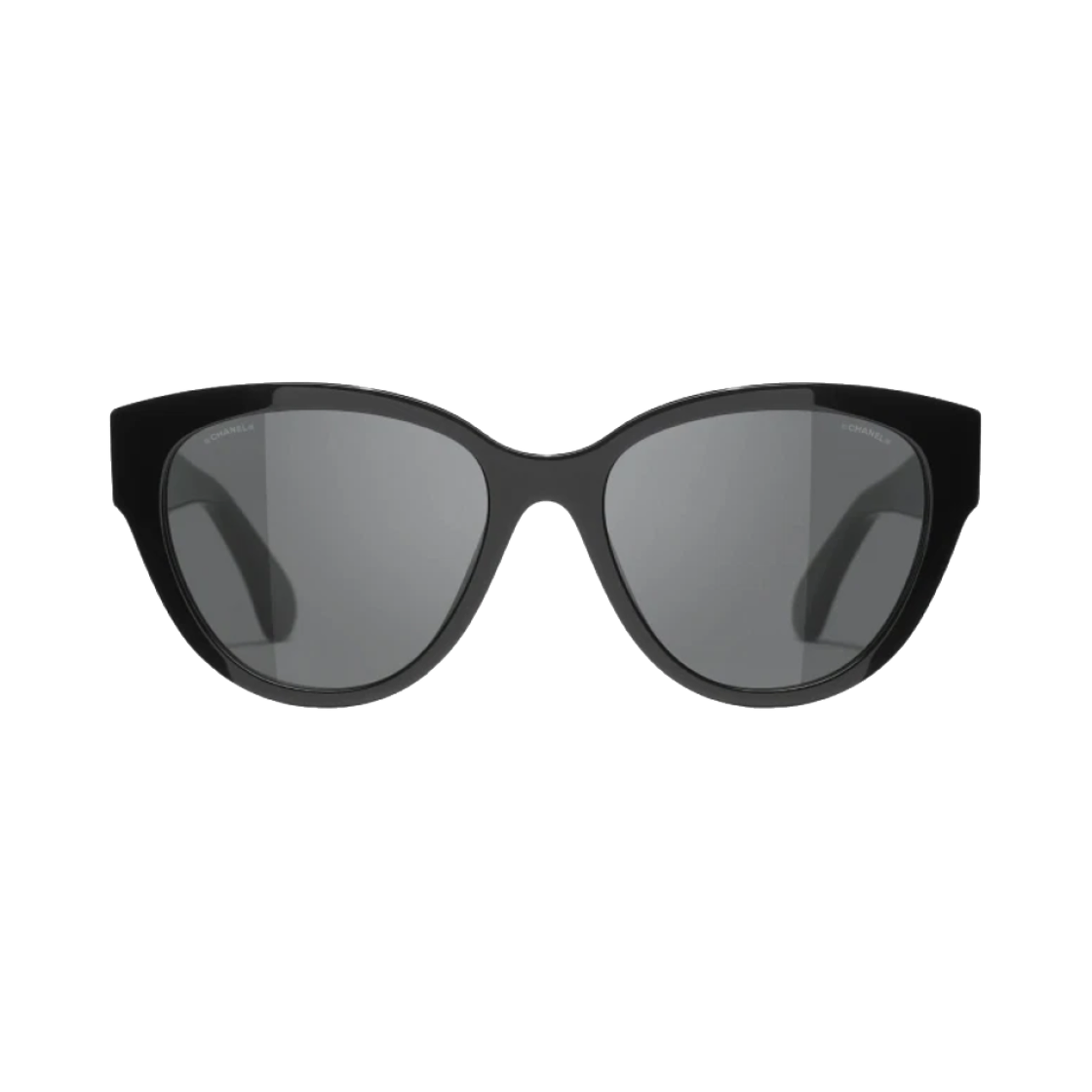 A71467-X01081-S0114-OCCI/5477-501-S4 Chanel Butterfly Sunglasses Acetate & Black Frame Grey Lenses International Fit