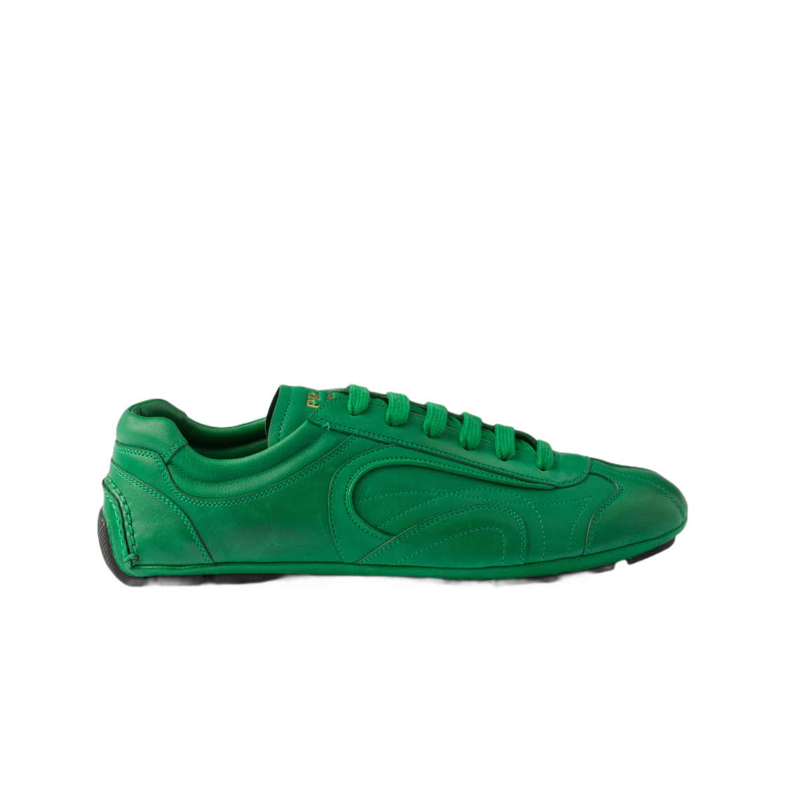 4E1165-EFX-F0089 Prada Montecarlo Re-Edition 2005 Antiqued Nappa Leather Sneakers Green