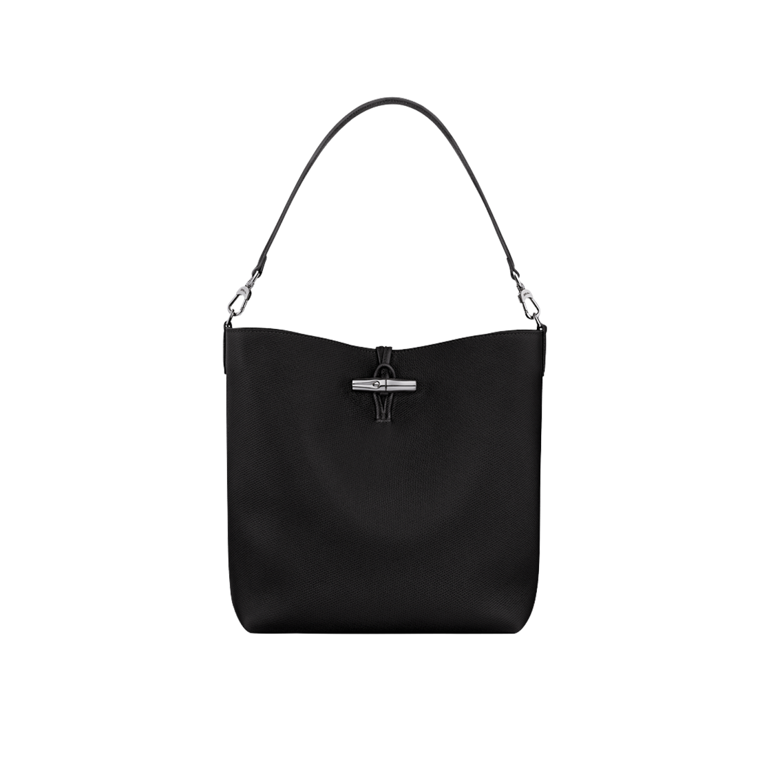 롱샴 르 로조 M 호보백 블랙(Longchamp Le Roseau M Hobo Bag Black)