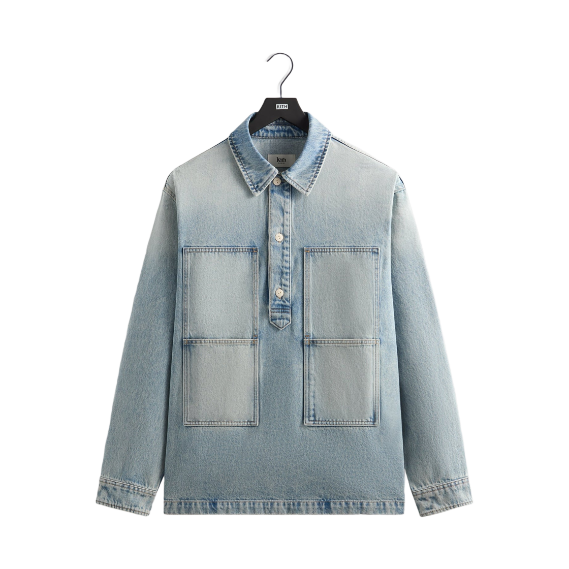 키스 데님 패터슨 풀오버 셔츠 베일리 워시(Kith Denim Paterson Pullover Shirt Bailey Wash)