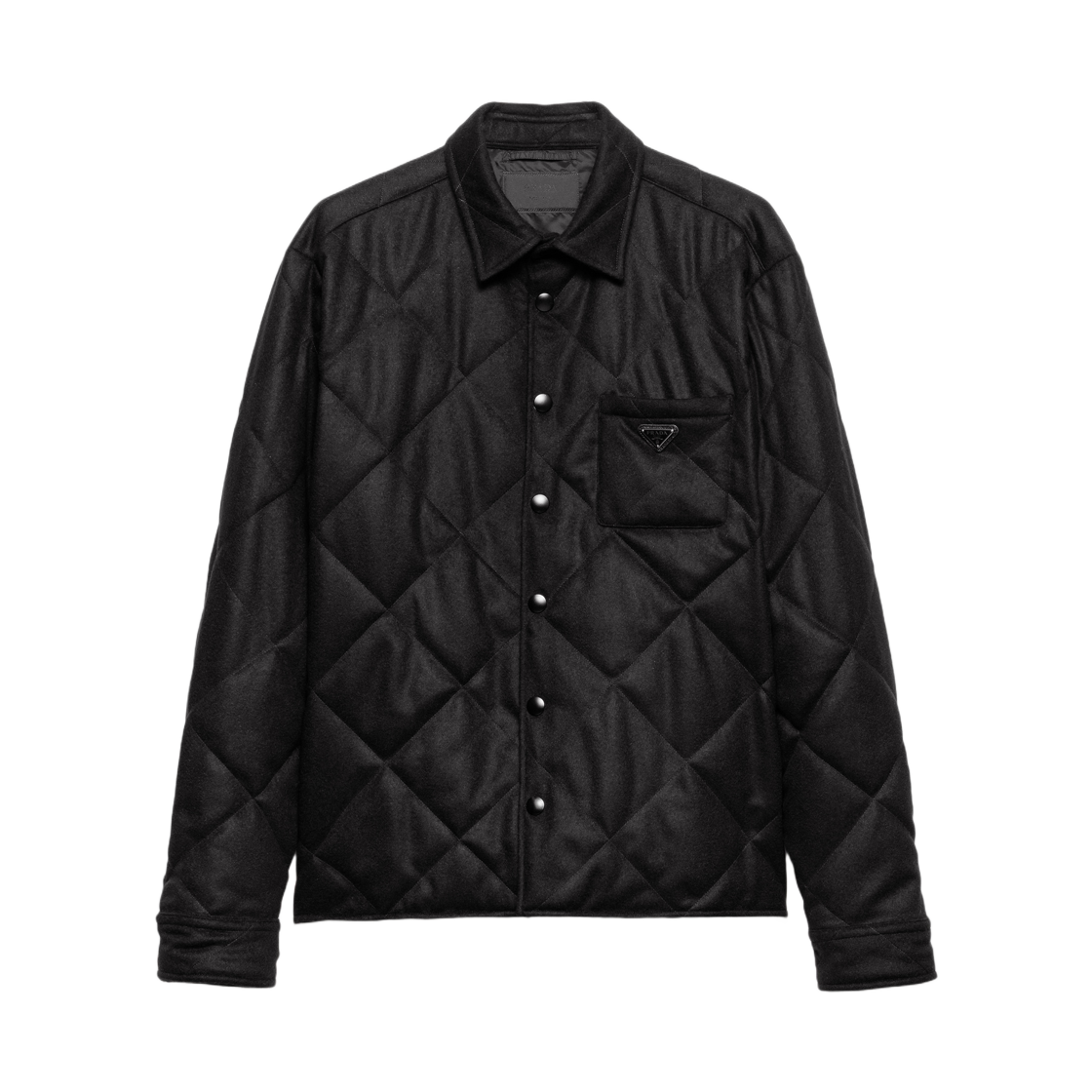 프라다 패딩 캐시미어 셔츠 블랙(Prada Padded Cashmere Shirt Black)
