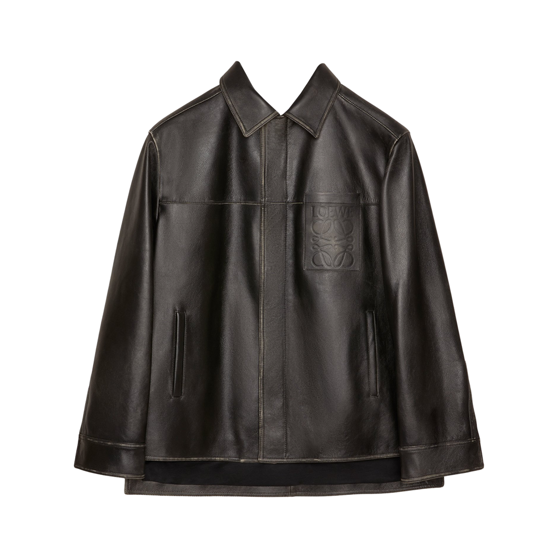 로에베 나파 카프스킨 오버셔츠 블랙(Loewe Nappa Calfskin Overshirt Black) - 1