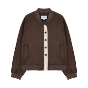 Hono Report 4 Button Bomber Jacket Dark Brown