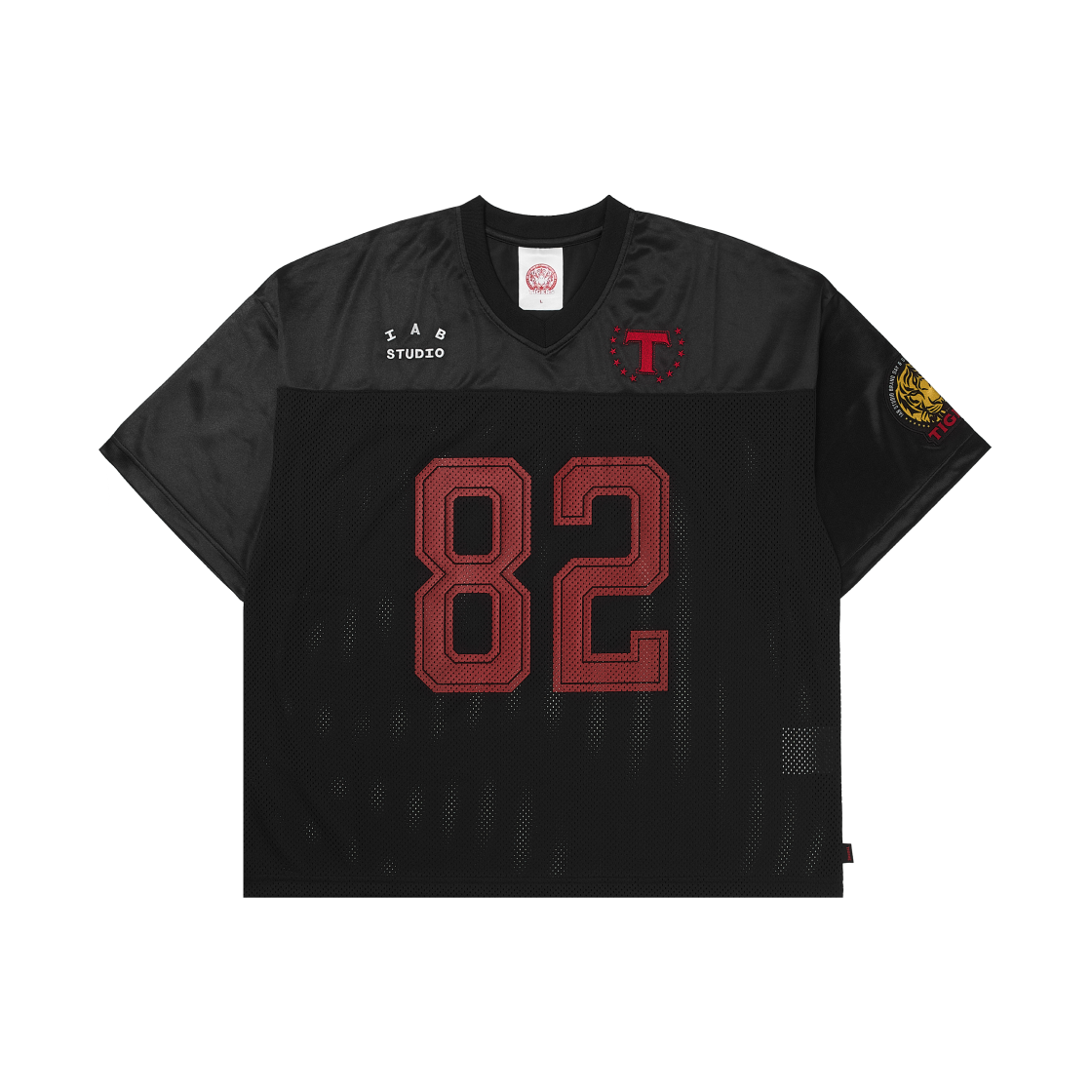 기아 타이거즈 x 아이앱 스튜디오 풋볼 저지 블랙(Kia Tigers x IAB Studio Football Jersey Black)