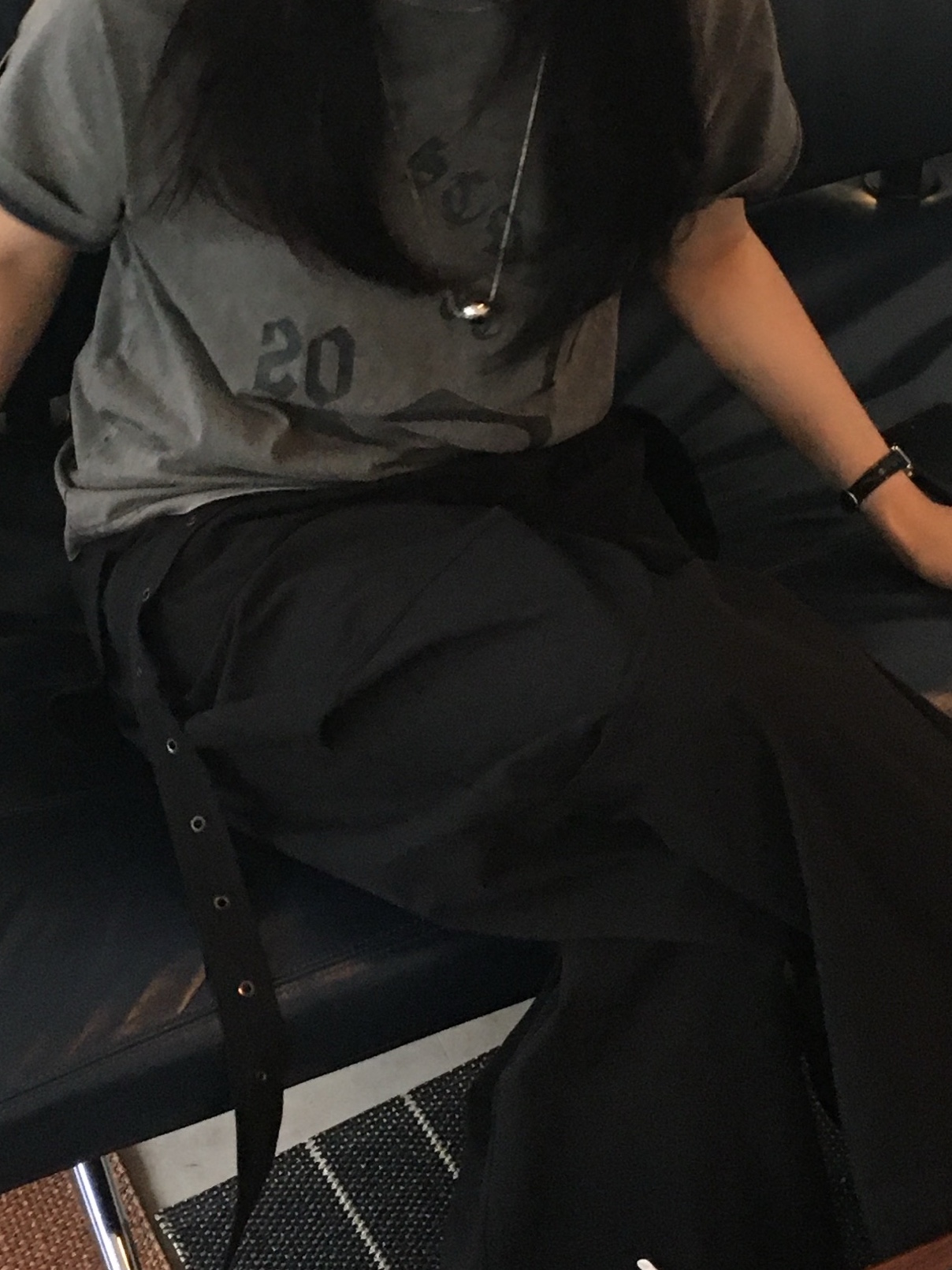 (W) Mischief Rhombus Washed T-Shirt Washed Charcoal, Casio LTP-V007L-7B1 / LTP-V007L-9B (Bundle of 2) 착용 스타일 - 2