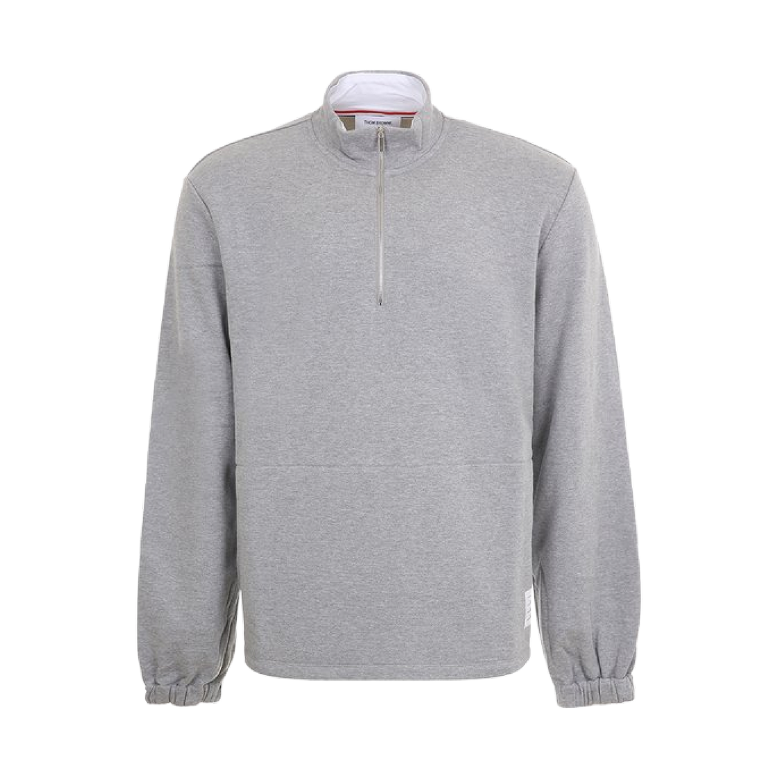 MJT503A-03037-055 Thom Browne Classic 4-Bar Jersey Half-Zip Pullover Grey