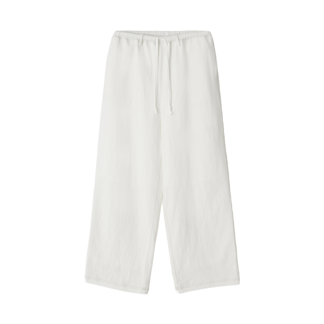 (W) 레터앤 린넨 드로스트링 포켓 팬츠 아이보리((W) Letterand Linen Drawstring Pocket Pants Ivory)
