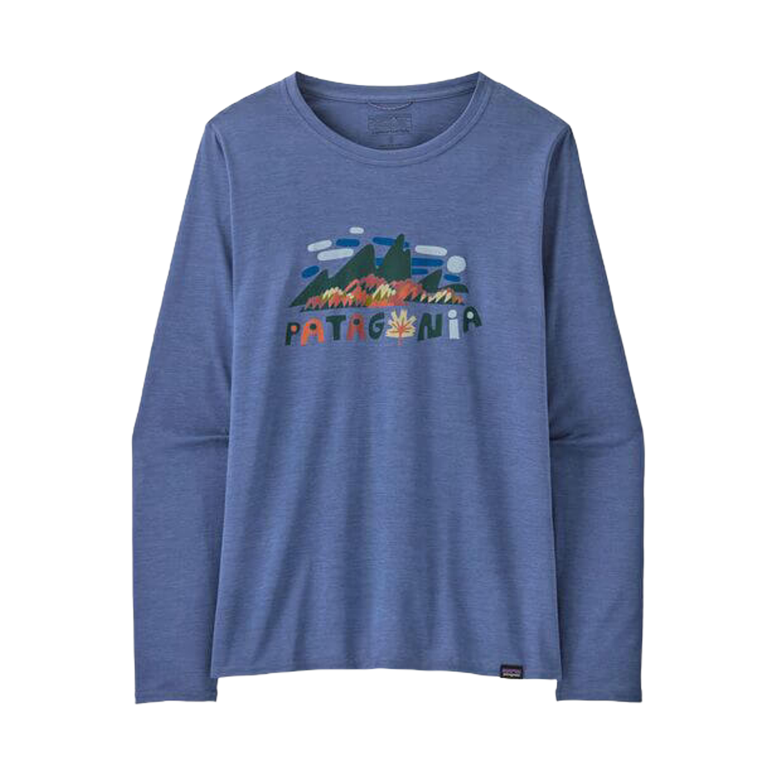 (W) 파타고니아 롱슬리브드 캐필린 쿨 데일리 그래픽 셔츠 피츠 로이 포리지 커런트 블루 엑스다이((W) Patagonia Long-Sleeved Capilene Cool Daily Graphic Shirt Fitz Roy Foliage Current Blue X-Dye) - 1