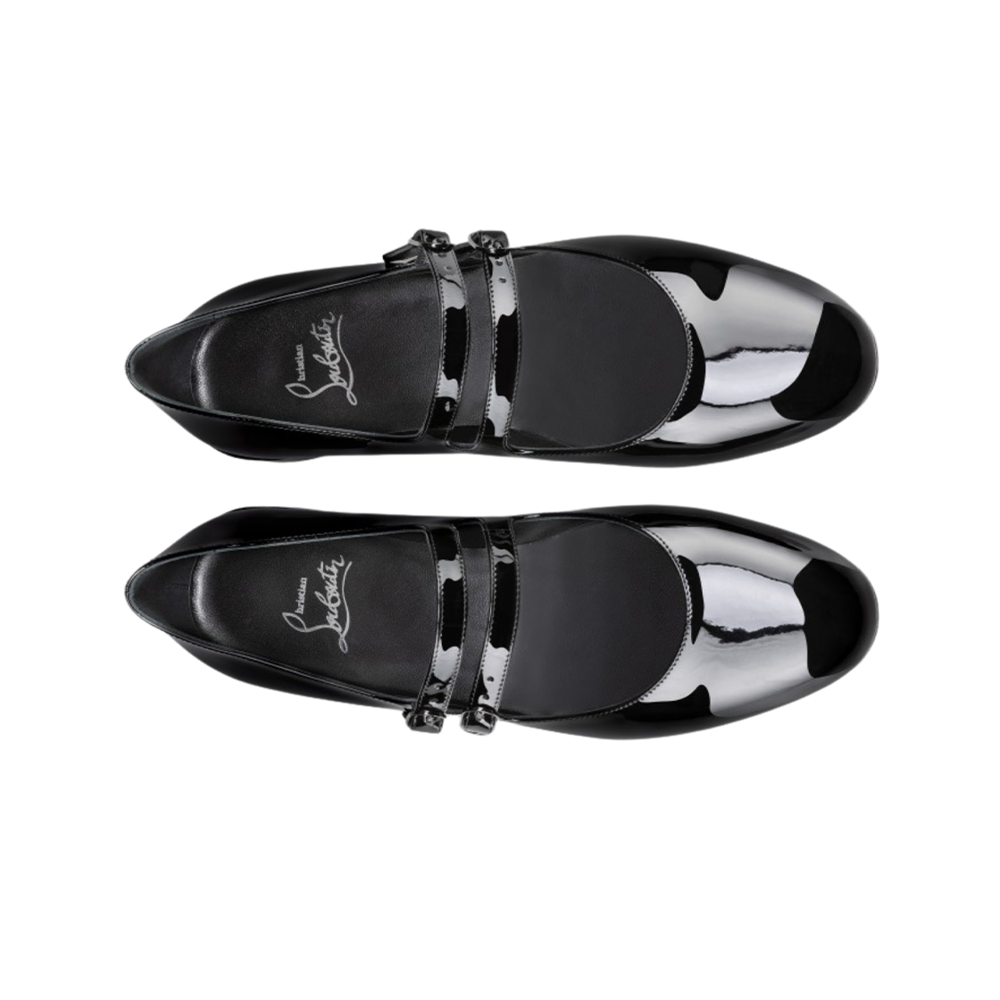 (W) 크리스찬 루부탱 스위티 제인 페이턴트 카프 레더 발레리나 블랙((W) Christian Louboutin Sweet Jane Patent Calf Leather Ballerinas Black) - 2