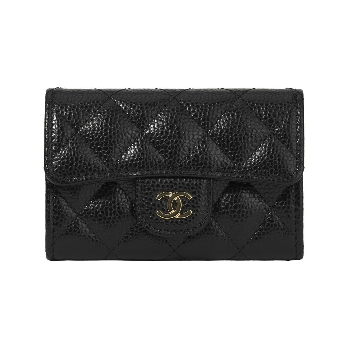 샤넬 클래식 카드 홀더 그레인드 카프스킨 & 골드 메탈 블랙(Chanel Classic Card Holder Grained Calfskin & Gold Black)