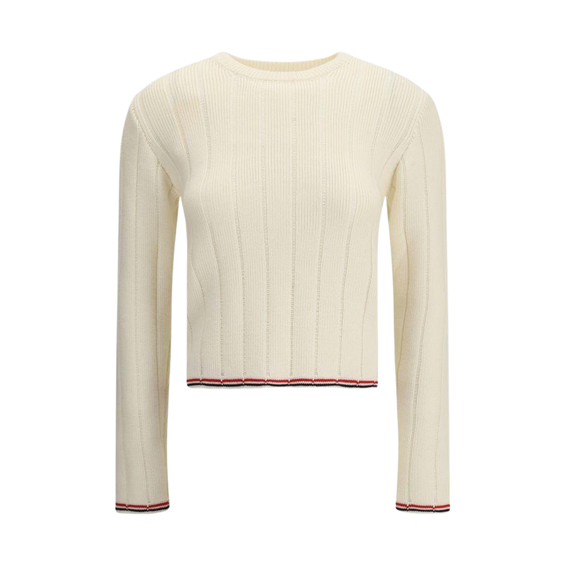 FKA501A-Y1024-100 (W) Thom Browne Ribbed Sweater White