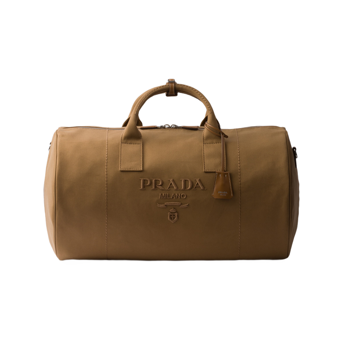 2VC051-2CYA-F04MO Prada Canvas Duffle Bag Tabacco