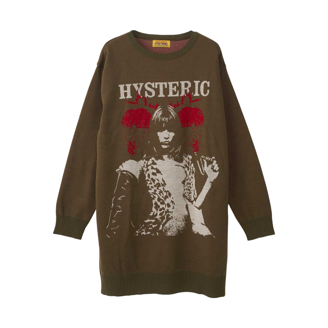 (W) 히스테릭 글래머 EP 베리 HYS 자카드 드레스 카키((W) Hysteric Glamour EP Berry HYS Jacquard Dress Khaki) - 1
