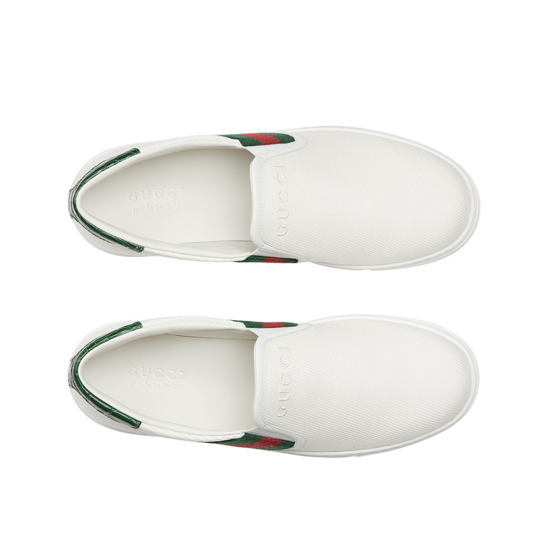 구찌 에이스 슬립온 스니커즈 화이트 캔버스(Gucci Ace Slip-On Sneakers White Canvas) - 2