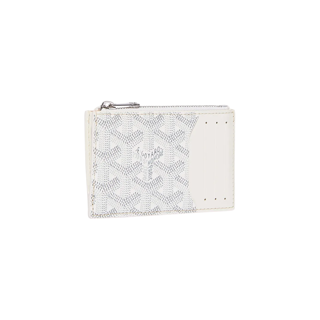 - Goyard Bourbon Zipped Card Holder White