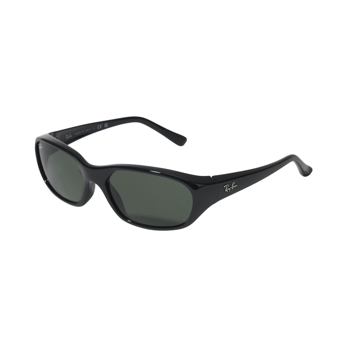 RB2016-601/31 Ray-Ban DADDY-O II Polished Black Frame Green Classic G-15 Lenses