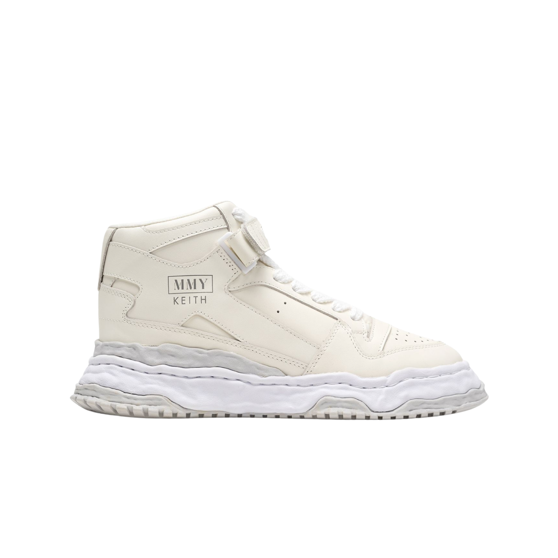 메종 미하라 야스히로 키스 OG 솔 레더 하이탑 스니커즈 화이트(Maison Mihara Yasuhiro Keith OG Sole Leather High-Top Sneakers White) - 1