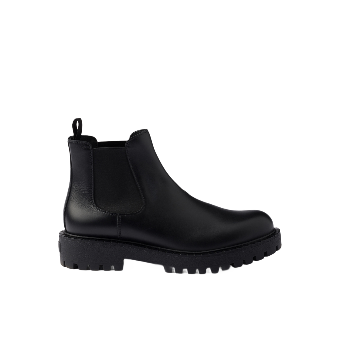 2TE211-070-F0002 Prada Leather Chelsea Boots Black