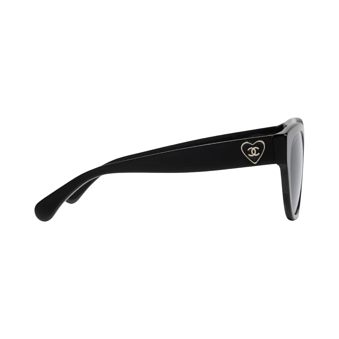 샤넬 버터플라이 선글라스 아세테이트 & 블랙 프레임 그레이 렌즈 인터내셔널 핏(Chanel Butterfly Sunglasses Acetate & Black Frame Grey Lenses International Fit) - 2