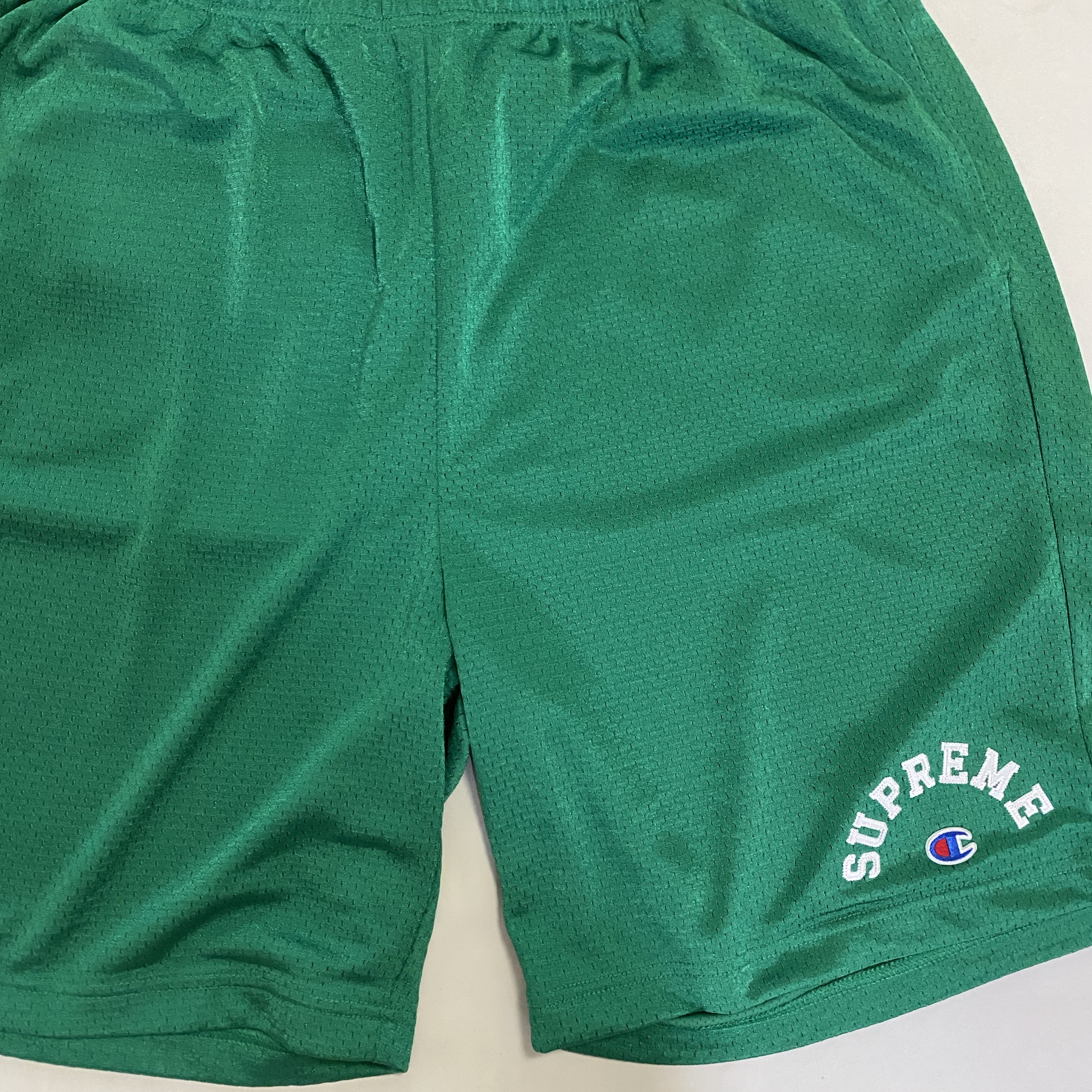 Supreme x Champion Mesh Short Green - 24SS 착용 스타일