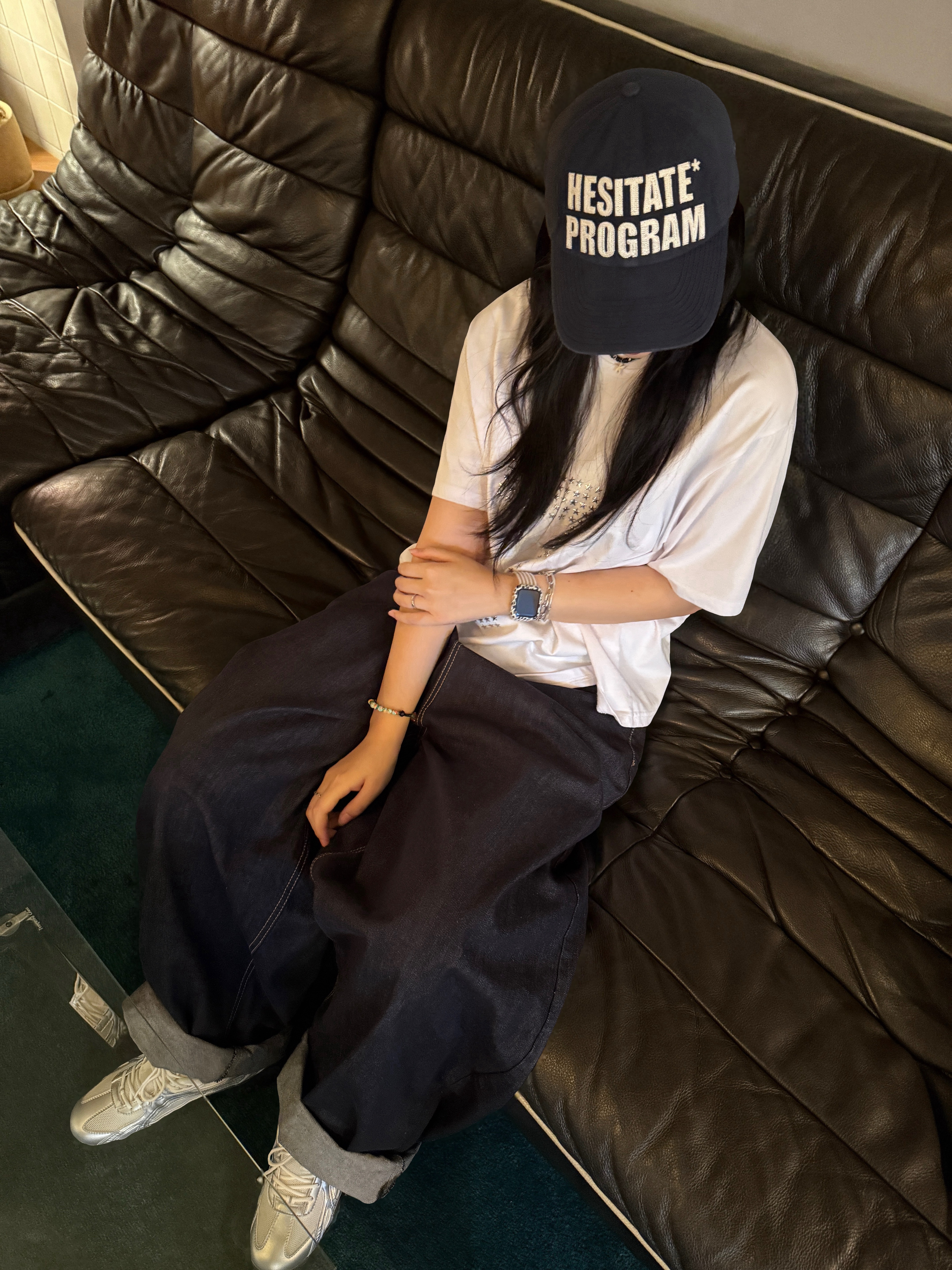 The Coldest Moment Program Cap Navy, Fila Echappe MS Silver Moon 착용 스타일 - 1