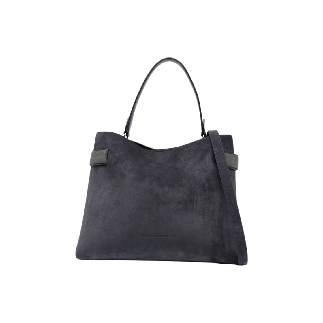MBDLD2503P-C8901 Brunello Cucinelli Suede Tote Bag Blue