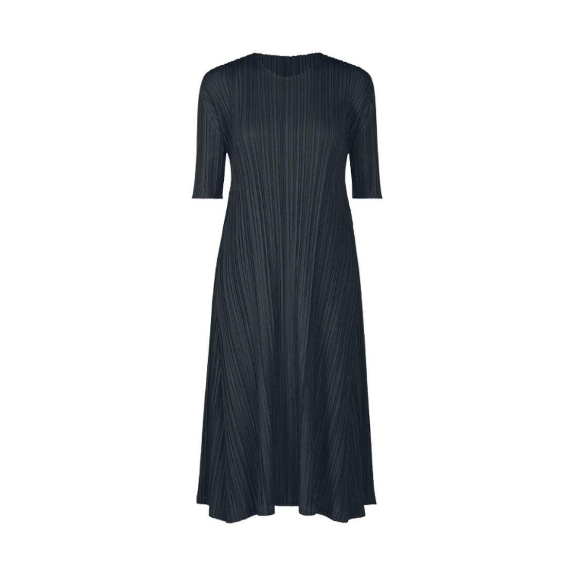(W) 플리츠 플리즈 이세이 미야케 멜로우 플리츠 드레스 블루 블랙((W) Pleats Please Issey Miyake Mellow Pleats Dress Blue Black) - 1