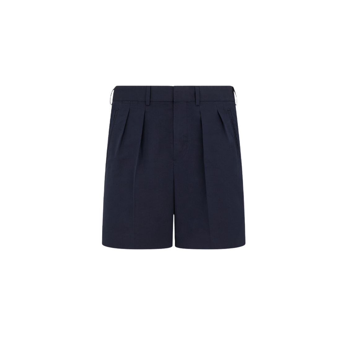 SSL005-FMC207S25-HB825 Tom Ford Fluid Poplin Tailored Shorts Navy