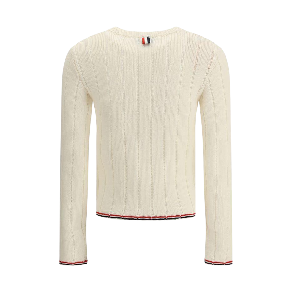 (W) 톰브라운 립드 스웨터 화이트((W) Thom Browne Ribbed Sweater White) - 2