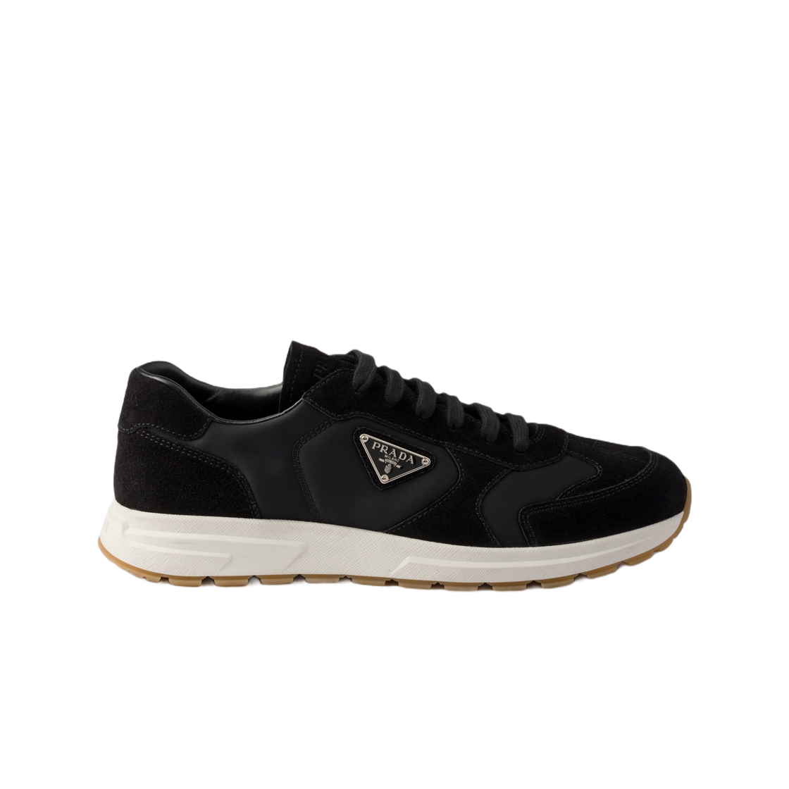 프라다 프락스 스웨이드 앤 리나일론 스니커즈 블랙(Prada Prax Suede and Re-Nylon Sneakers Black)