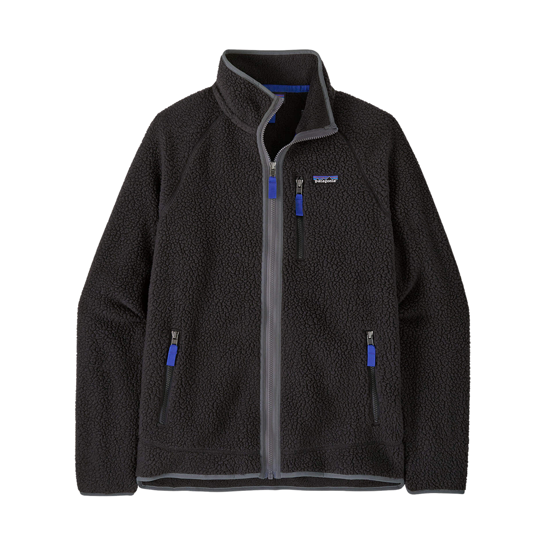 22801 Patagonia Retro Pile Fleece Jacket Black W Forge Grey