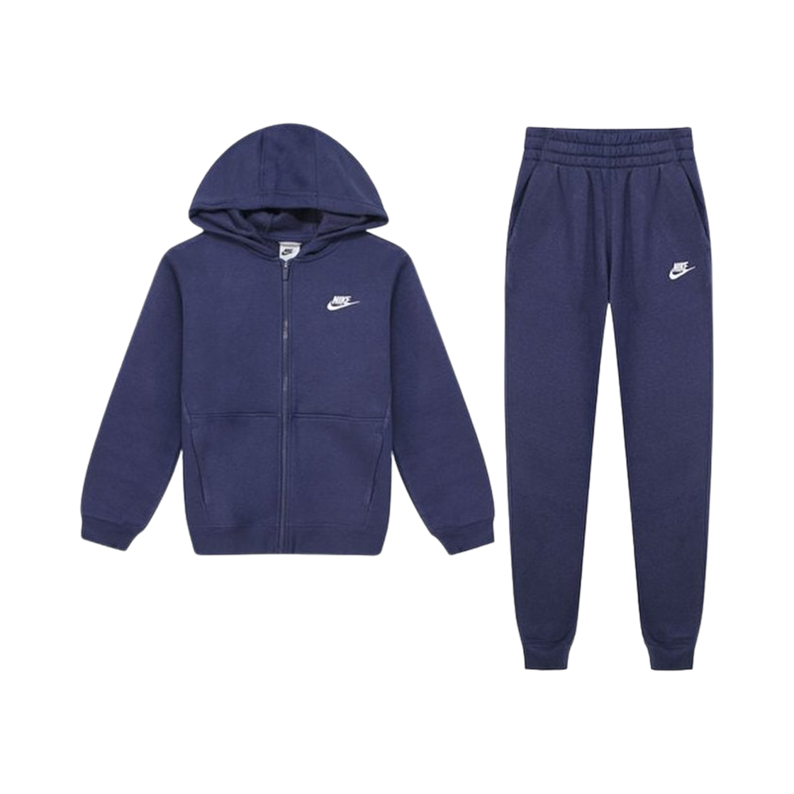 FD3114-410 (Kids) Nike NSW Club Fleece Tracksuit Midnight Navy White