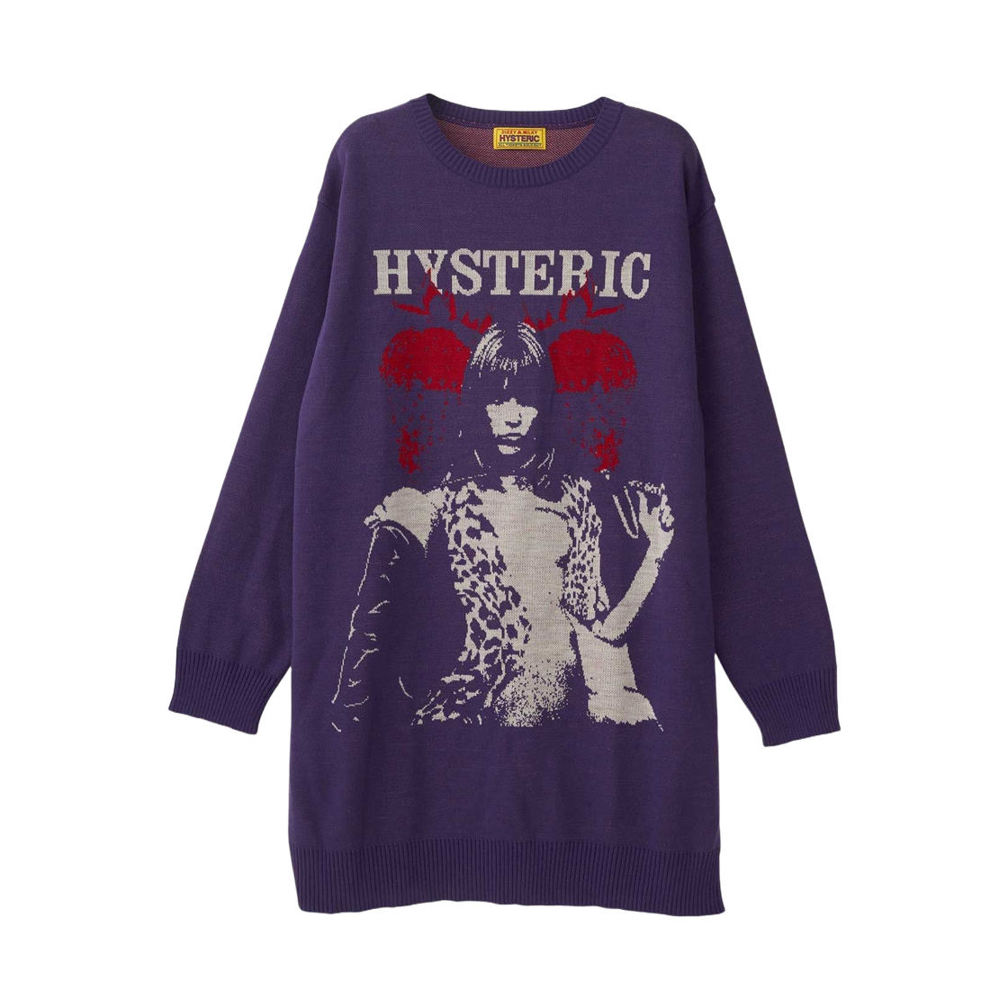 (W) 히스테릭 글래머 EP 베리 HYS 자카드 드레스 퍼플((W) Hysteric Glamour EP Berry HYS Jacquard Dress Purple) - 1