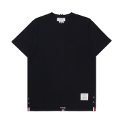 Thom Browne Pique Center Back Stripe Relaxed Fit T-Shirt Navy