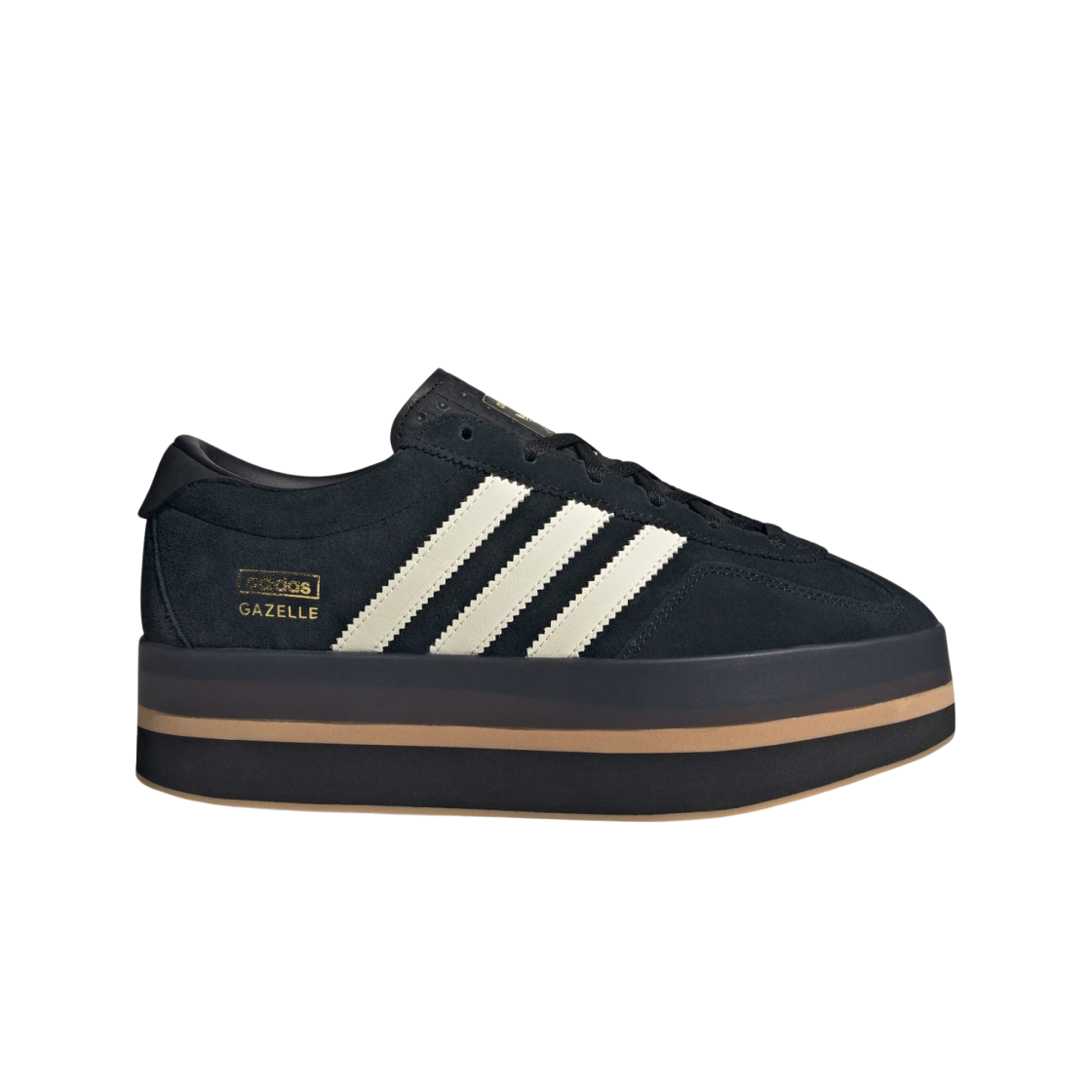 (W) 아디다스 가젤 스택 코어 블랙 화이트((W) Adidas Gazelle Stack Core Black Cream White) - 1