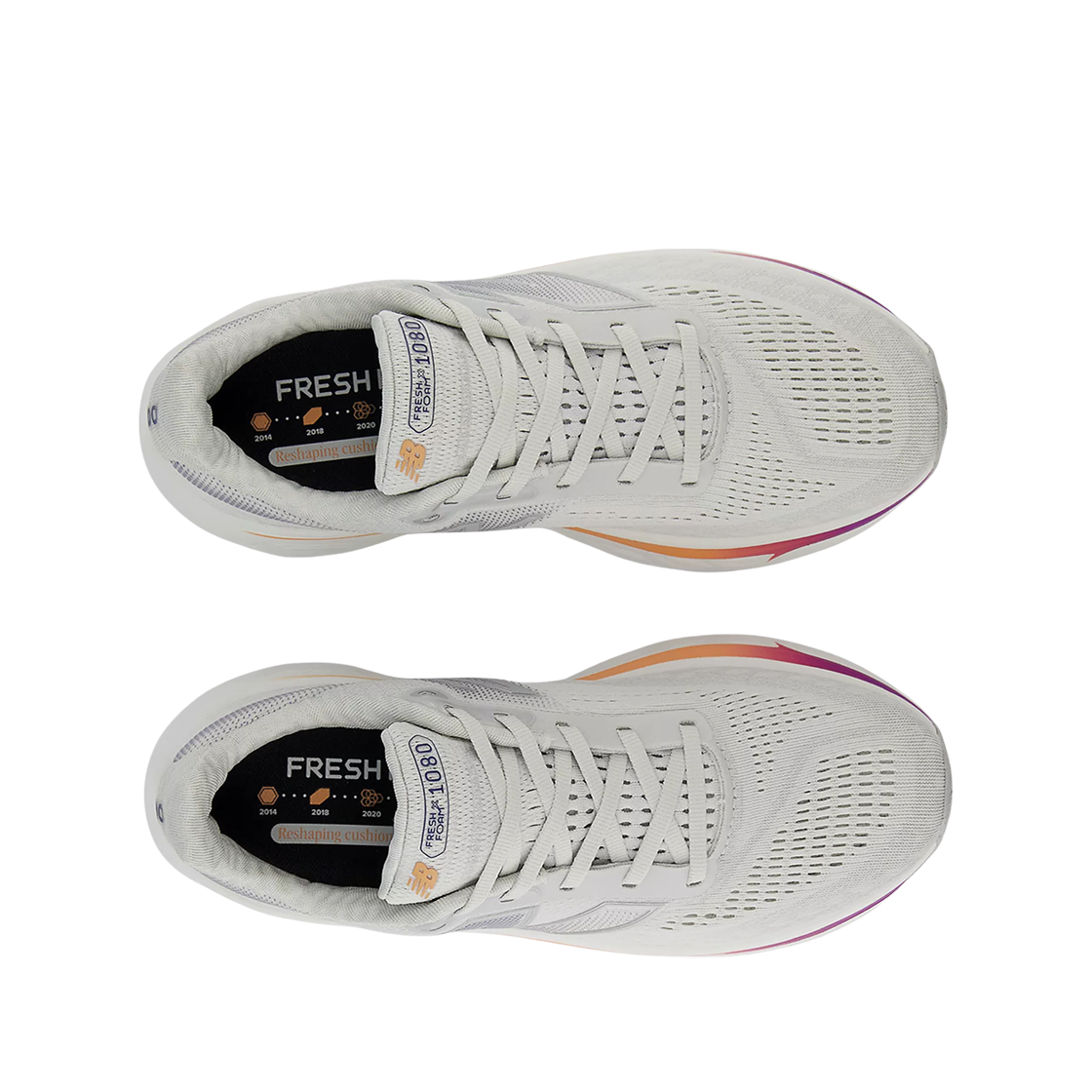 (W) 뉴발란스 프레쉬 폼 X 1080v14 그레이 매터 실버 메탈릭 - B 스탠다드((W) New Balance Fresh Foam X 1080v14 Grey Matter Silver Metallic - B Standard) - 2