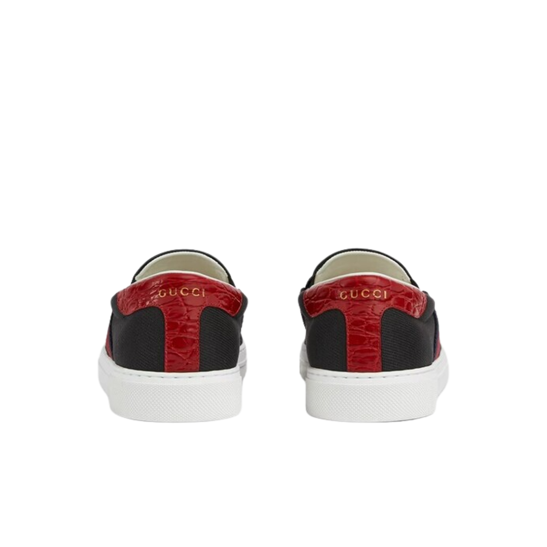 구찌 에이스 슬립온 스니커즈 블랙 캔버스(Gucci Ace Slip-On Sneakers Black Canvas) - 3